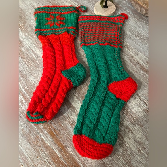 🌿🎄 Handmade Crocheted Christmas Stockings - Picture 2 of 10